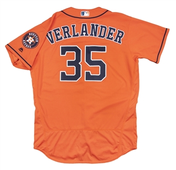 2017 Justin Verlander Game Used Houston Astros Orange Alternate Jersey Used on 9/27/2017 (MLB Authenticated)